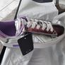 Armani Exchange Womens Mina with Perforated Side Logo Sneaker, Silver+Purple, UK 2, EU 35, US 4 Image 2