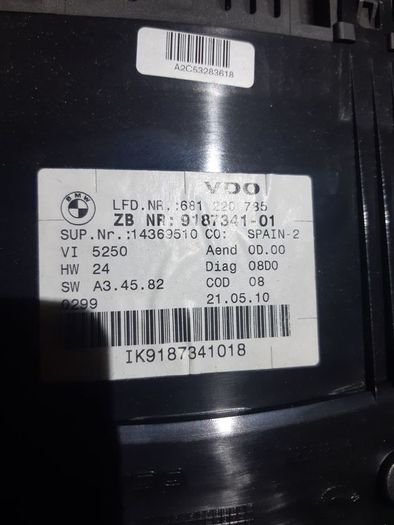 Bmw 3 Series E90 E91 E92 E93 2006-2013 Speedo Clocks  9187341-01