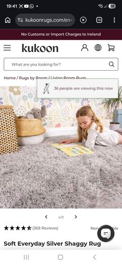 Kukoon large shaggy rug