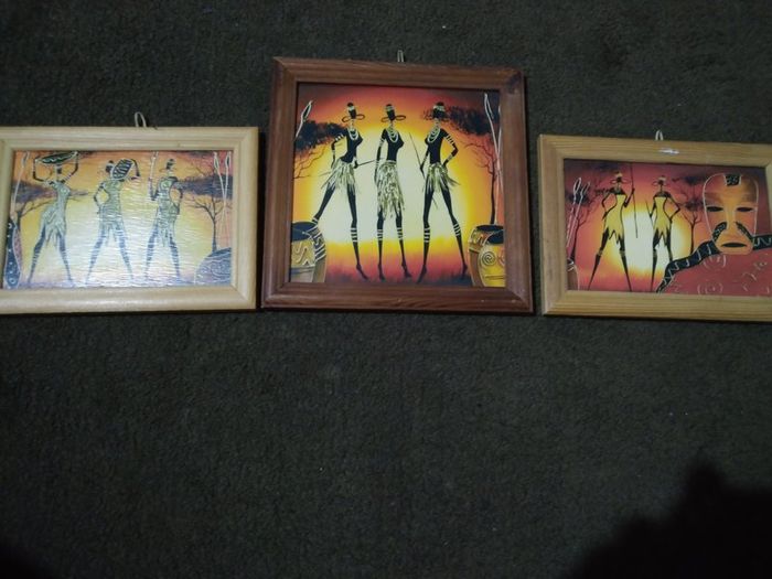 3 pictures in frames