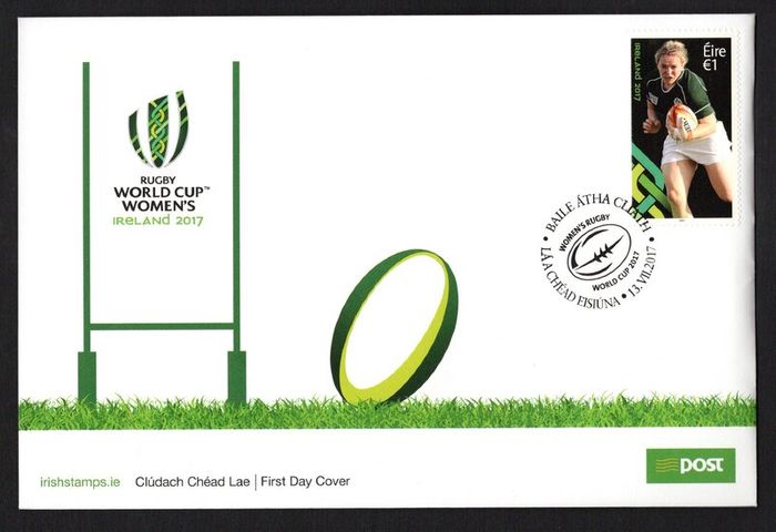 2017 Ireland Women's Rugby World Cup Commemorative Stamp An Post First Day Cover (FDC)