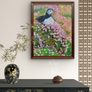 Puffin in the Sea Pinks | oil painting | framed Image 2