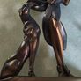 Vintage ALEXANDER DANEL Sculpture Art Deco Feline Mystique Austin Cheetah Woman Image 8
