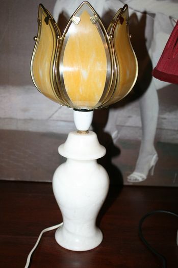 Two Vintage Marble Lamps