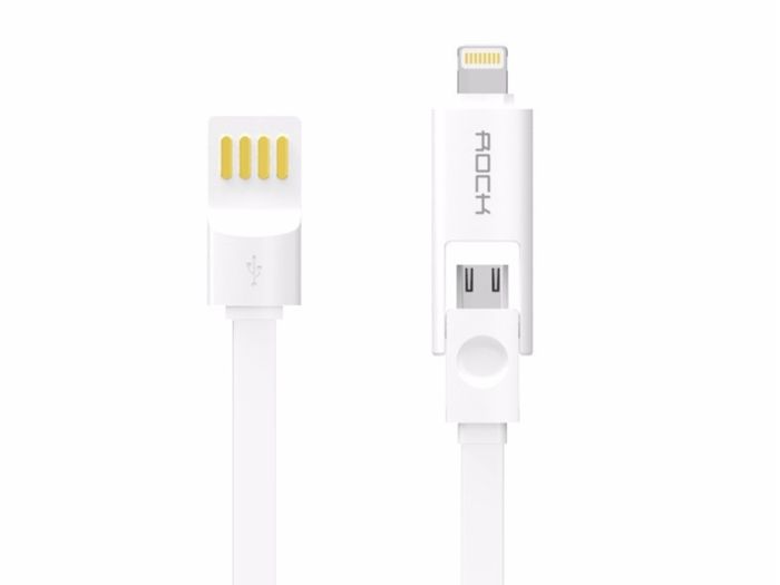 2 in 1 usb cable for iphone and samsung, htc Android phones . Iphone lightning cable