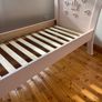 Pink princess wooden single bed Image 2