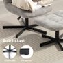 Recliner with Ottoman, 360 Swivel, Adjustable Height & 4-Position Back 26 x 31.5 x 36.6 40.9 in, Gray Image 7