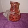 Vintage hand blown red glass vase Image 6