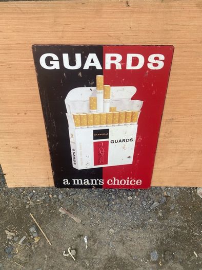 Guards Cigarette Tin Sign