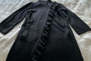 Betty Jackson Black 60% Wool Black Coat UK 12
