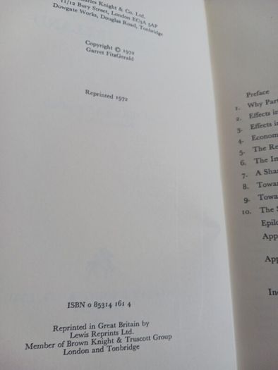 Garret Fitzgerald/ Towards a New Ireland/ 1972