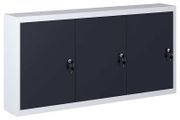 Wall Mounted Tool Cabinet Industrial Style Metal Grey and Black