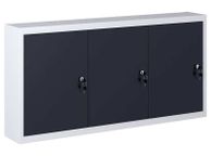 main image for ad Wall Mounted Tool Cabinet Industrial Style Metal Grey and Black