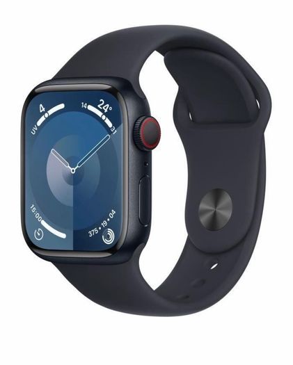 Apple Watch Series 9 (2023) GPS 45mm Aluminium in Midnight with Black Sport Band