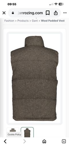Gant Wool Padded Vest Body-Warmer Warm Khaki