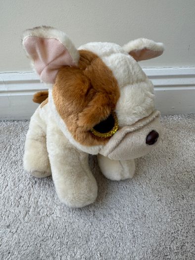 Ty Beanie approx. 8" Houghie the Bulldog Plush Used Please see photos
