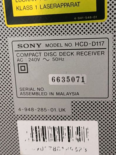 Sony LBT-D117 Compact HI-FI Stereo System  Speakers