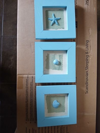 Shell photo frames x3