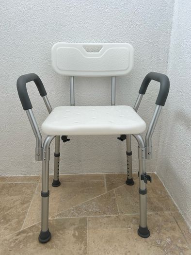 Shower Chair with Backrest and Armrests