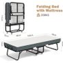Folding Bed with 12.5cm Thick Luxurious Memory Foam Mattress for Bedroom, Office Image 3
