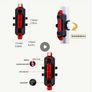 USB Rechargeable LED Bike Tail Light Image 2