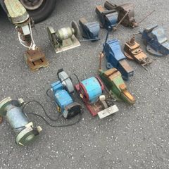 Vices grinding stones, lathe blacksmith tools