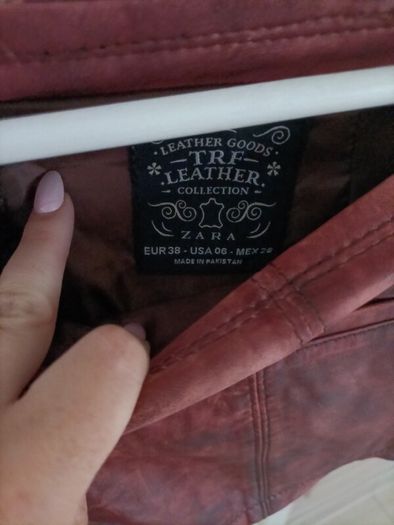 Zara real leather shorts size 10