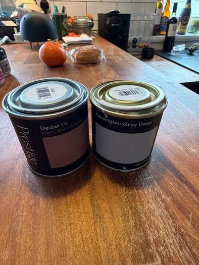 Paint testers Farrow and Ball Little Green