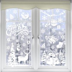 Xmas Window Clings Decoration, 141 Static Snow Flakes Stickers Merry Christmas Window Decals for Christmas Party Supplies 8 Sheets (FREE POSTAGE)
