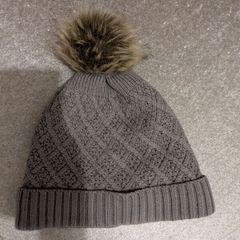 Grey Bobble Beanie