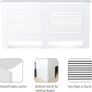 Radiator Cover, Cabinet MDF Horizontal Modern Design White Decorative for Living Room Bedroom L(152cm) Image 4