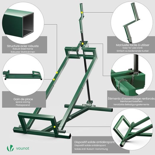 Ride on Mower Jack Lift, Telescopic Maintenance Jack for Lawn mowers and Garden Tractors, Weight Capacity 400kg, Green