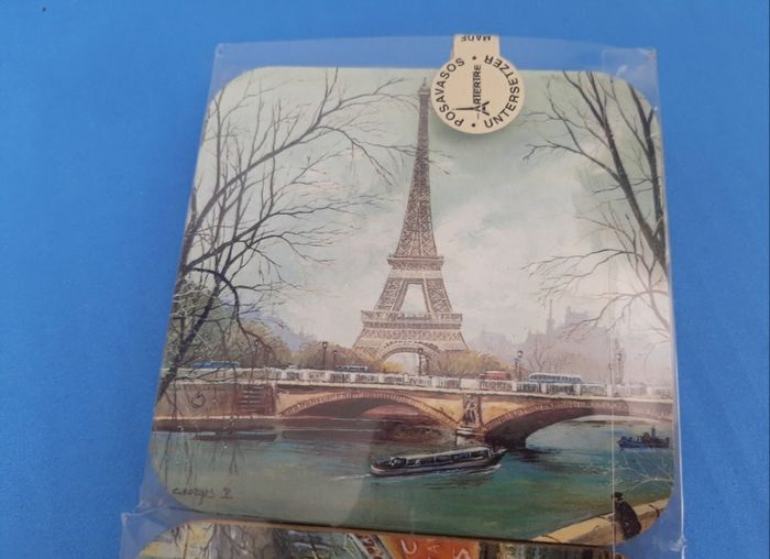New vintage coasters Parisx6 in packaging