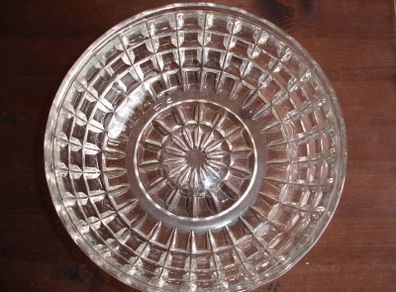 Sowerby Art Deco Flint Pressed Glass Bowl circ 1927