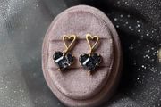 Silver Heart-shaped earrings