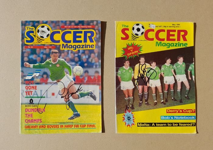 IRELAND football autographs - various signed items