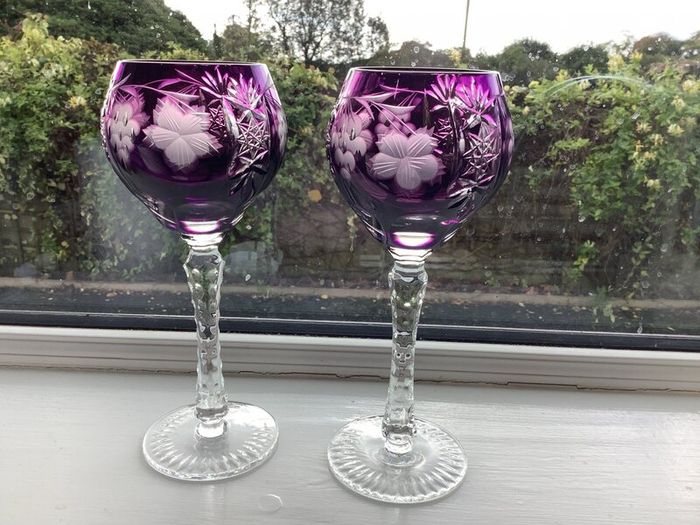 Bohemian Cut Glass Crystal Glasses