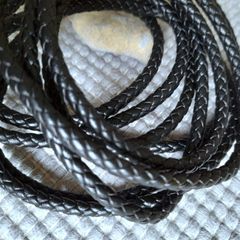Leather braided cord 5mm