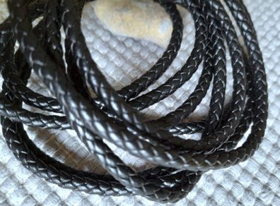 Leather braided cord 5mm