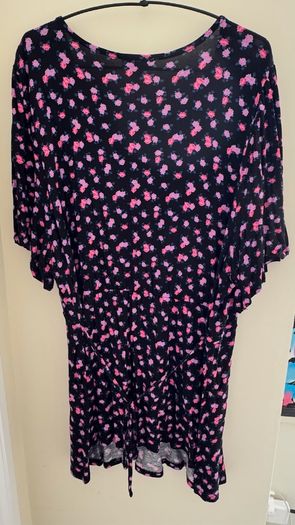 New Look Maternity Black Floral Short Sleeve Top