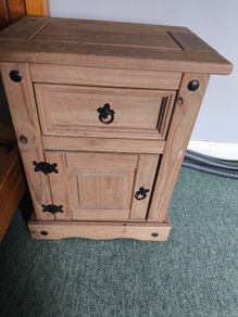 Wooden bedside locker