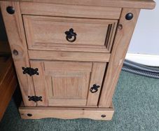 Wooden bedside locker