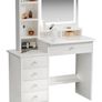 Dressing Table with LED Mirror and Adjustable Lights, 90cm White Vanity Desk Image 3