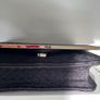 Black Clutch Bag / Crossbody Bag With Gold Trim & Chain. Brand Accessorize. Image 9