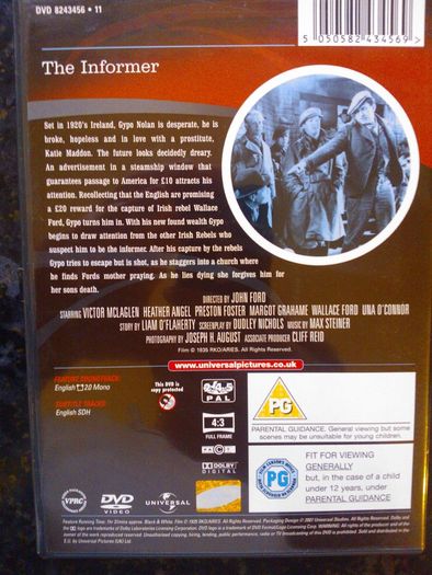The Informer (1935) Rare Dvd Classic Irish Drama Victor Mclaglen John Ford
