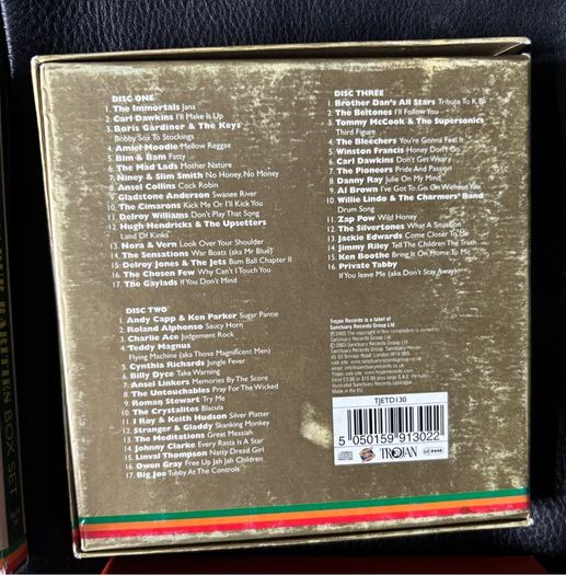Mix of Trojan Records Ska and Reggae CD box sets