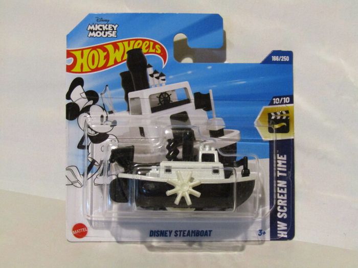 Hot Wheels Mickey Mouse Disney Steamboat Willie Black & White Diecast Car Brand New Sealed