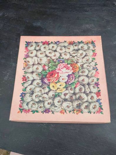 A Pair of Boxed Mid Century Estonia Opal Laced Hankerchiefs