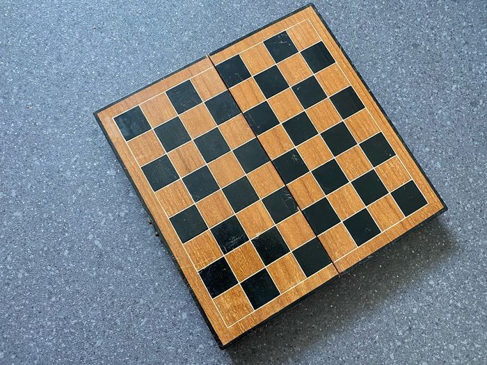 Vintage Chinese Bone Hand Carved Ivory Chess Set Hong Kong 1960s