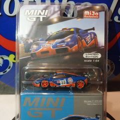 Mini GT 1:64 scale diecast model of the McLaren F1 GTR #33 1996 Le Man's 24 Hour Gulf Livery Exclusive Limited Edition Die-cast Model Car